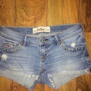 Gorgeous Hollister Denim Shorts with Beaded Detailing